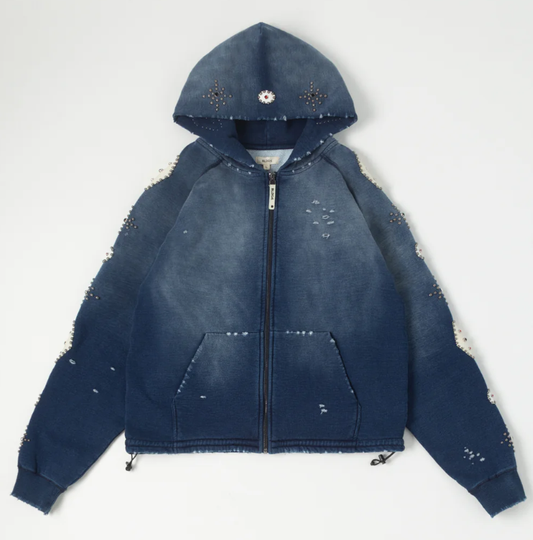 BLDG.4 FALLING INDIGO HOODIE