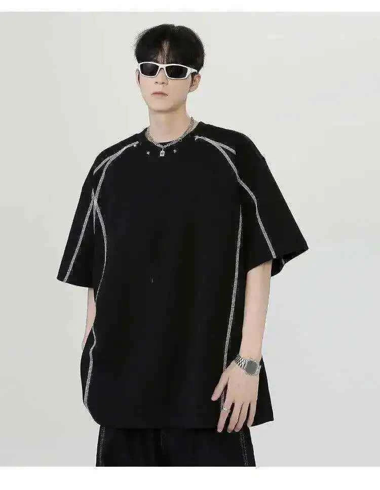 Stylish Loose Stripe Printed Short Sleeve T-Shirt