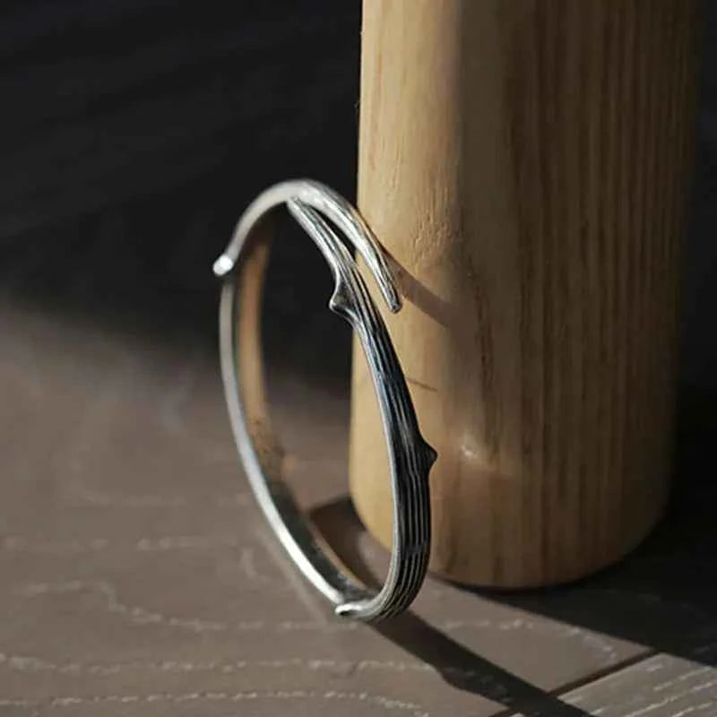 Vintage Thai Silver Thorn Cuff Bracelet