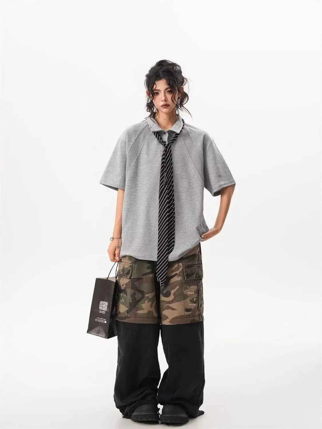 American Heavy Patchwork Polo T-Shirt