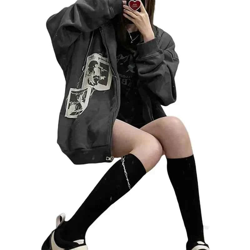 Streetwear Chic Letter Print Cool Sweatshirt