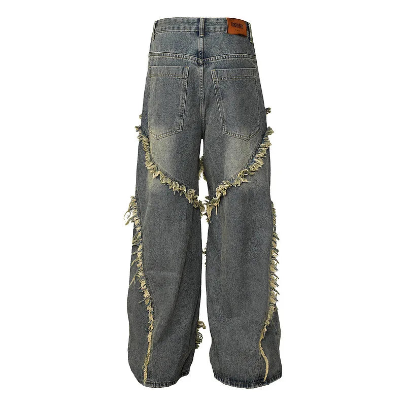 LUW Ripped Distressed Streetwear Jeans