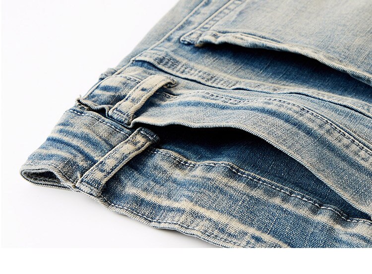 Retro Distressed Ankle Zipper Style Pants