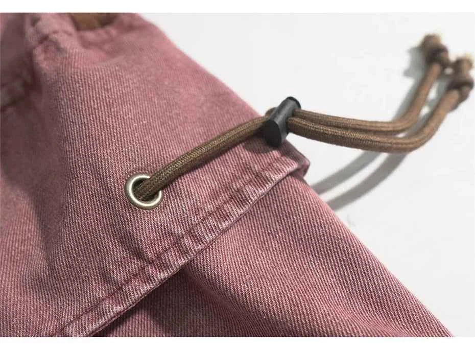 Vintage Streetwear Washed Pink Cargo Jeans