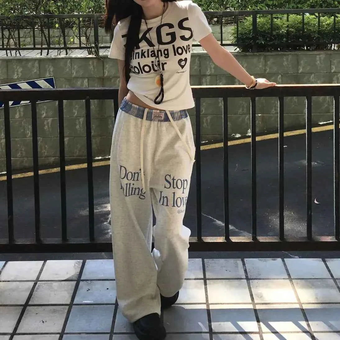 Y2k Plaid Cool Hip Hop Sport Sweatpants