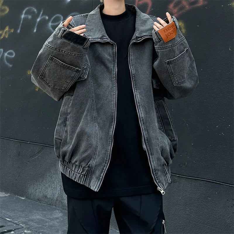 Deconstructive American Washed Denim Jacket