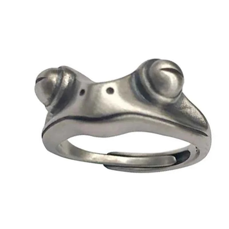 Gothic Adjustable Punk Frog Animal Ring
