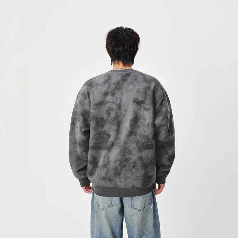 Comfortable Tiedye Crew Neck Sweatshirt