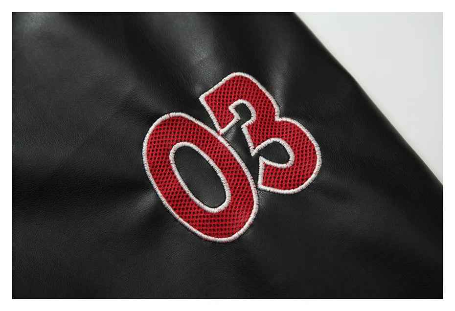 Stylish Hip Hop Plaid Zip Up PU Leather Motorcycle Jacket