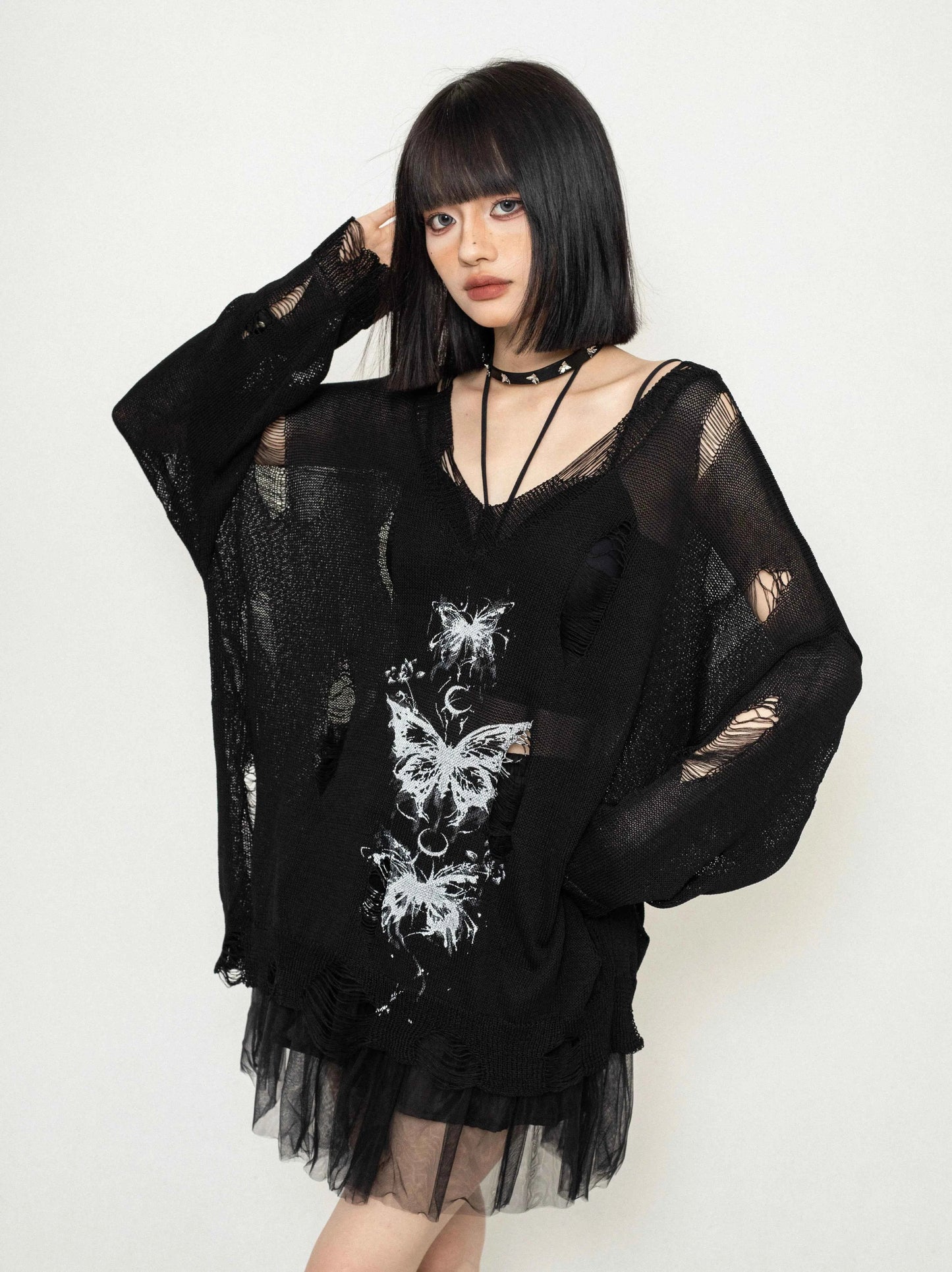 Cozy Hollow Knit Long Sleeve Sweater