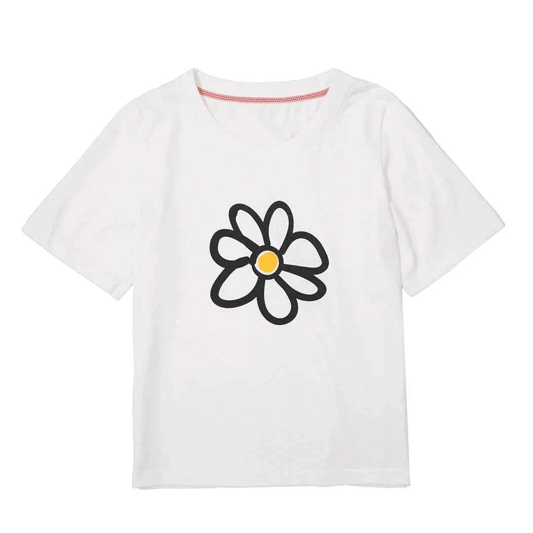 Trendy Stylish Floral Print White T-Shirt