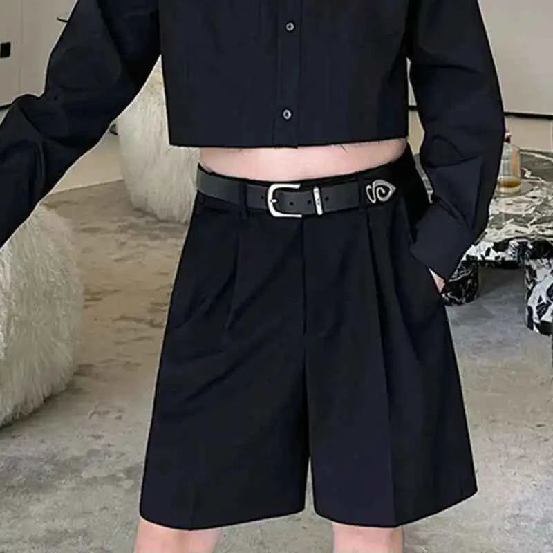 Men Elegant Solid Color Korean Style Short