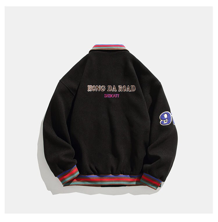 97 Number Baseball Slim Fit Bomber Jacket