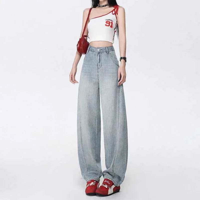 Premium Vintage Wide Leg Denim Jeans