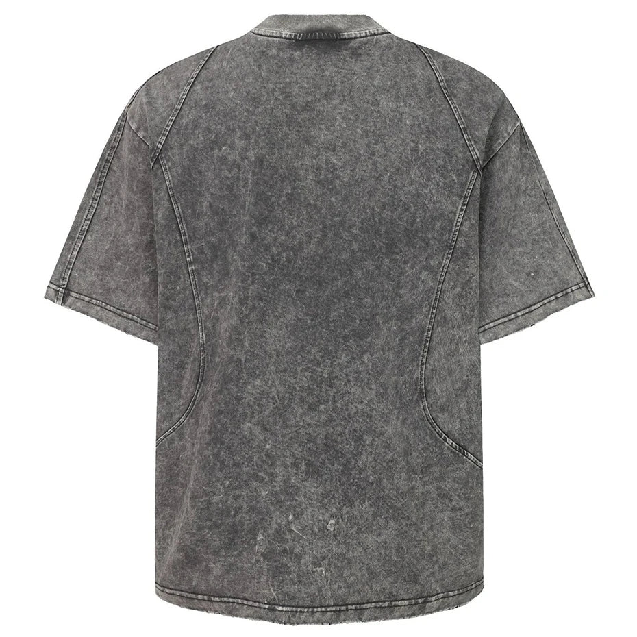 Streetwear Patchwork Oversized Tshirts