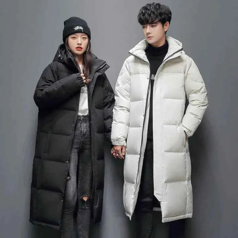 Versatile Long Hooded Down Parka Puffer Coat