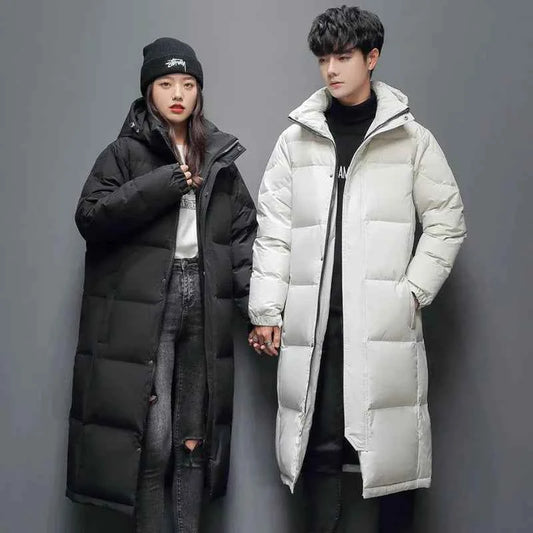 Versatile Long Hooded Down Parka Puffer Coat