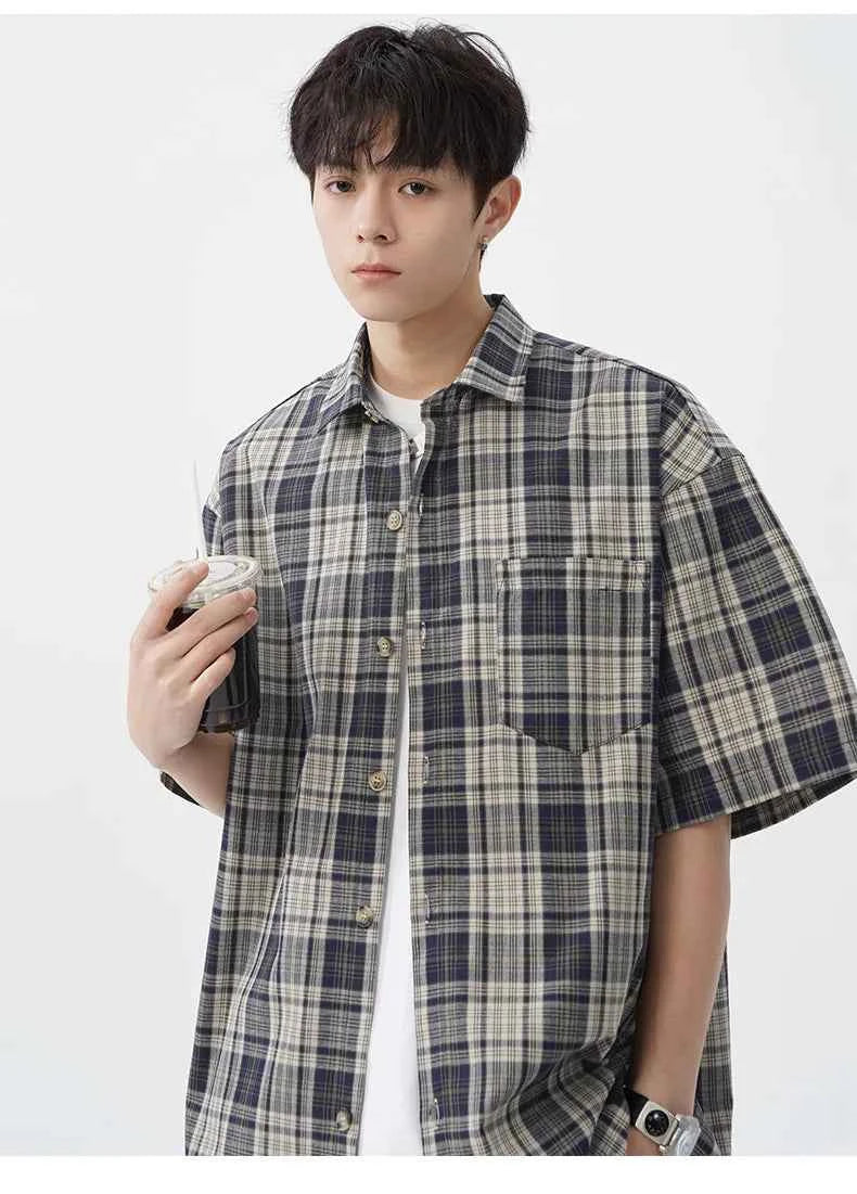 Men's Plaid Short Sleeve Summer Shirt