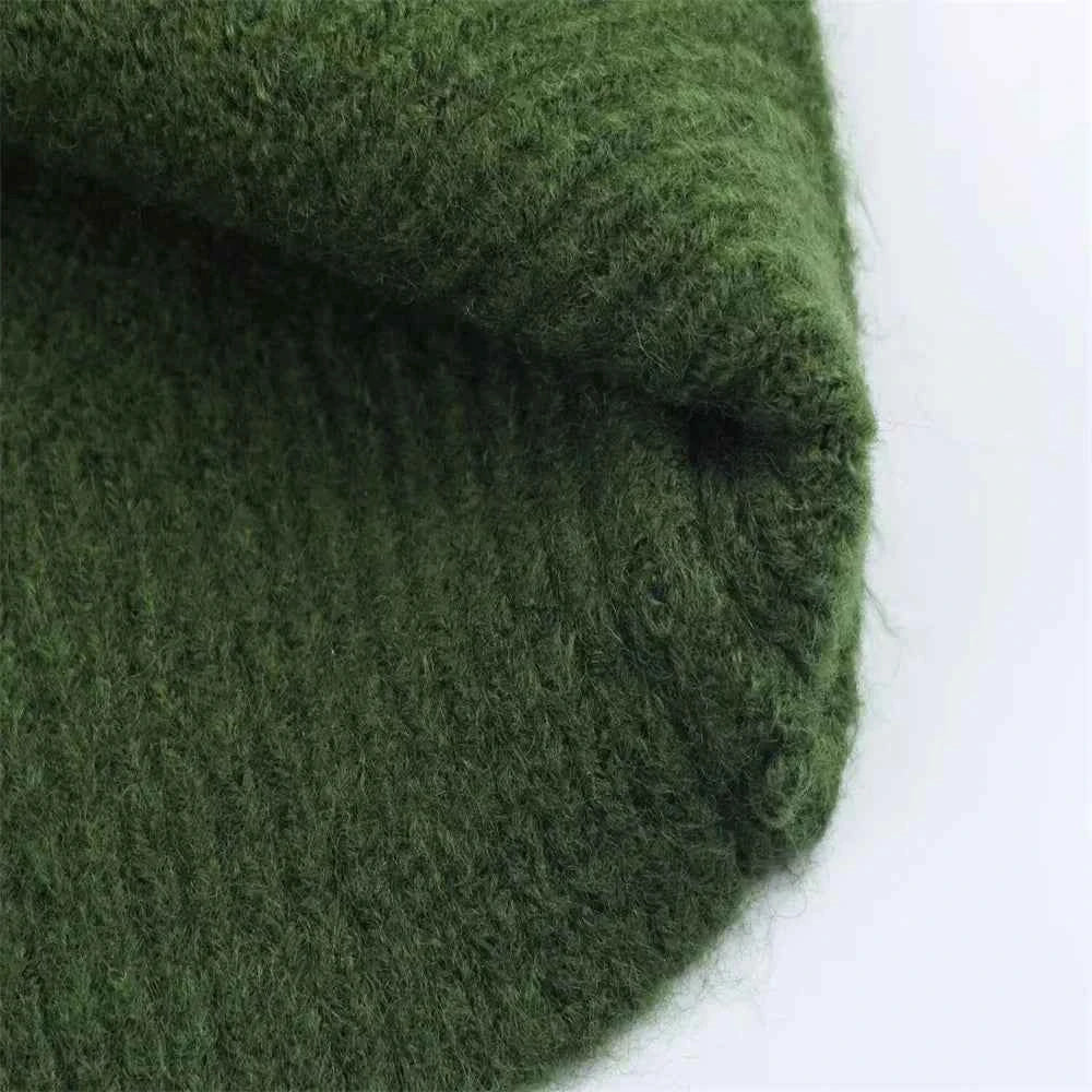 Stylish Contrasting Color Trim Knit Cardigan