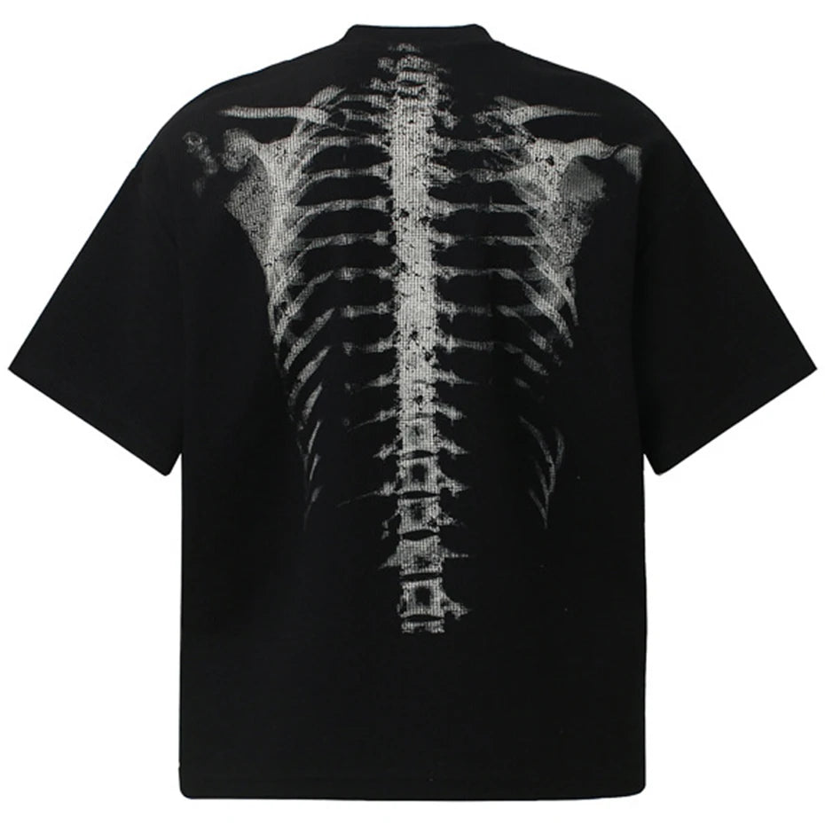 Skeleton Graphic  Streetwear Oversized T Shirt