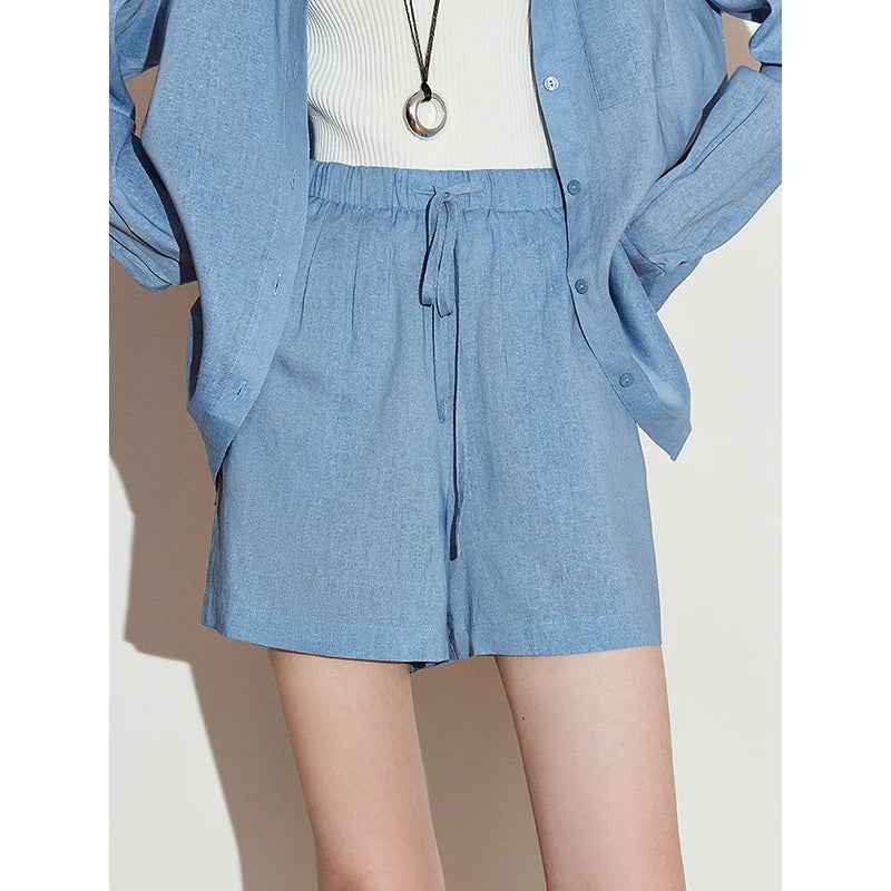 Women Stylish Casual Blue Short