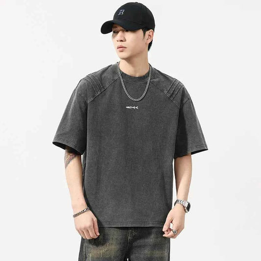 Elevated Comfort Vintage Loose Casual Short Sleeve T-Shirt