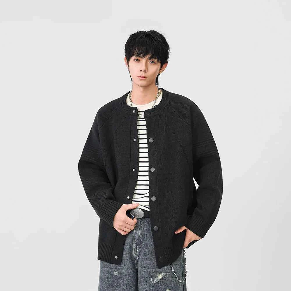 Soft Ribbed Knit Button Front Cardigan