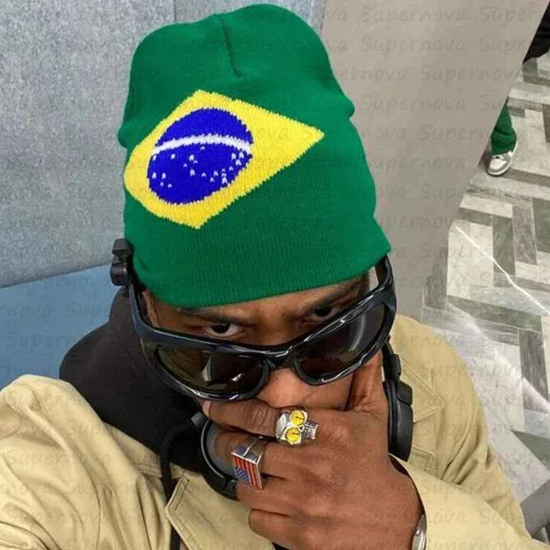 Brazilian Fans Trendy Knitted Winter Beanie