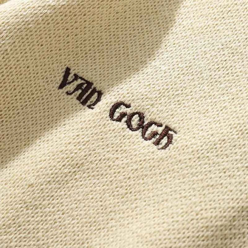 Y2K Retro Van Gogh Painting Knitted Sweater
