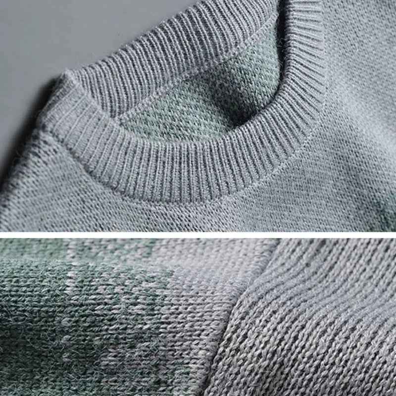 Stylish Screw Thread Round Neck Knitted Sweater