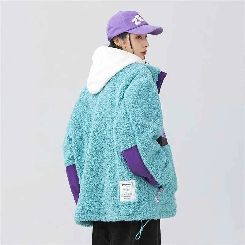 Warm Plush Winter Fleece Parkas Jacket