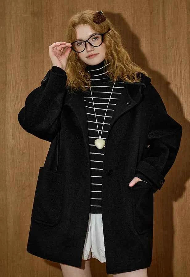 Luxury Cashmere Double-Faced Hooded Jacket