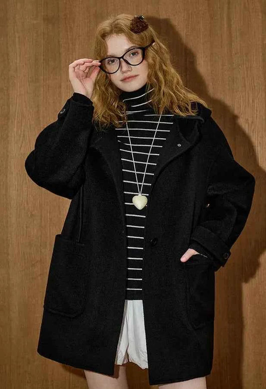 Luxury Cashmere Double-Faced Hooded Jacket