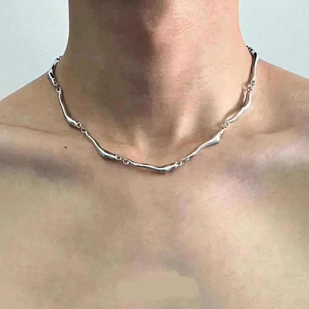 Men Luxury Irregular Titanium Steel Choker Necklace