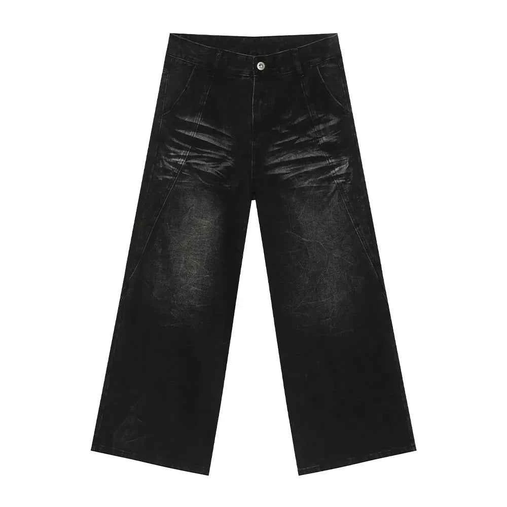 Streetwear Distressed Loose Fit Wide Leg Jeans