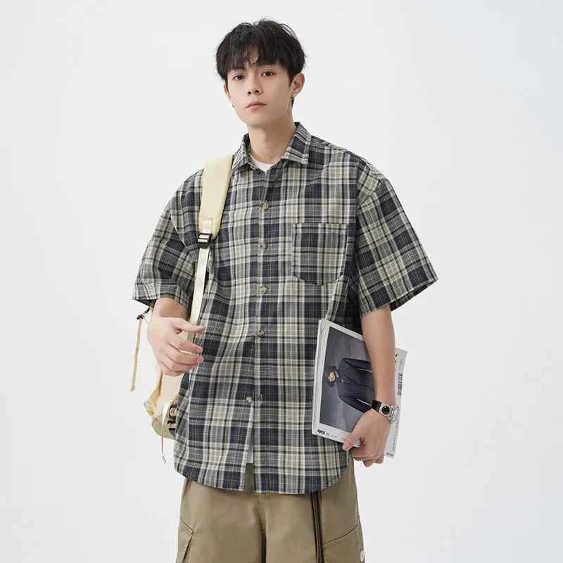 Men's Plaid Short Sleeve Summer Shirt