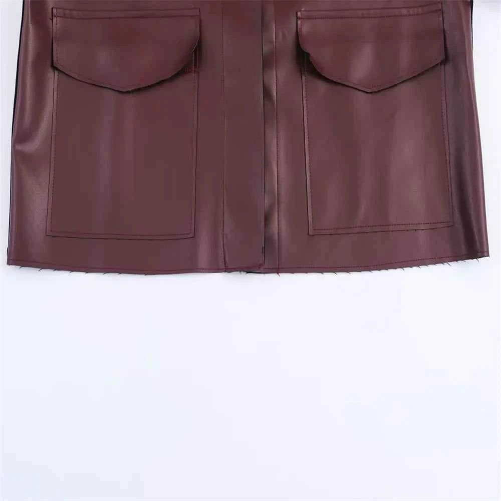Fashionable Hip Hop Imitation Leather Jacket
