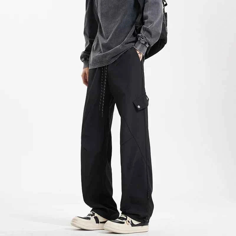 Durable Y2K Elastic Waist Casual Cargo Pants