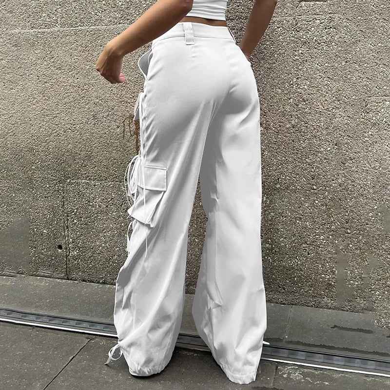 Women Streetwear Vintage Bowknot Cargo Pants