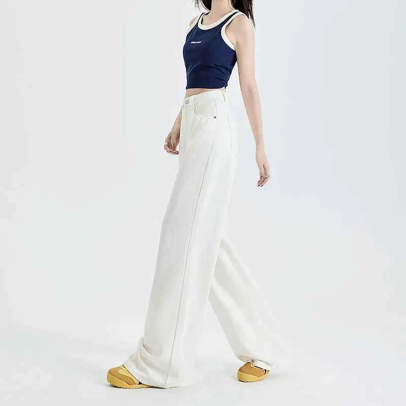 Cozy White Soft White Wide Leg Jeans
