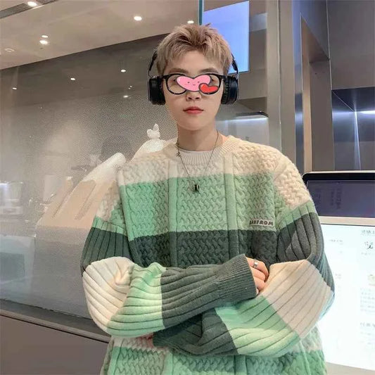 Breathable Hip Hop Cows Korean Style Sweater