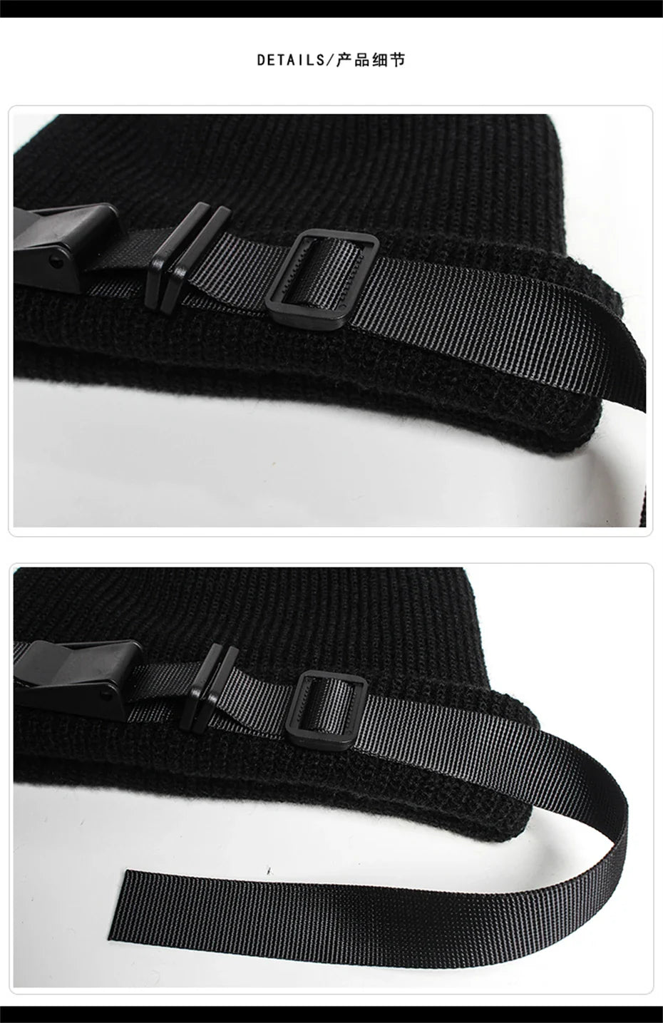 Nightshade Beanie Hat with Buckle