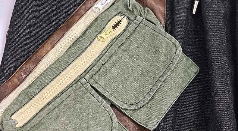 Streetwear Personalized Cargo Wide Leg Jeans