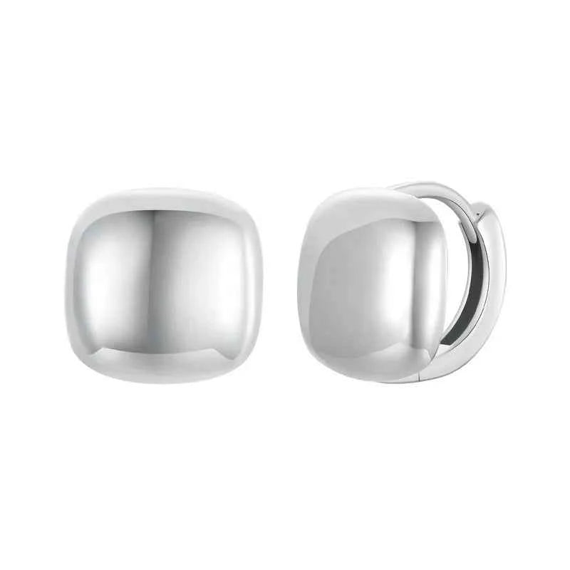 Chunky Square Hoop Sterling Silver Earring