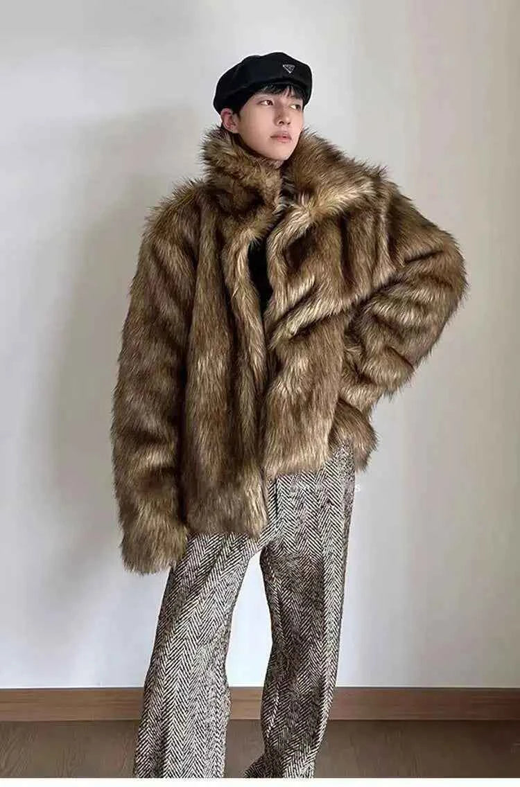 Winter Heavy Weight Cozy Imitation Fur Jacket