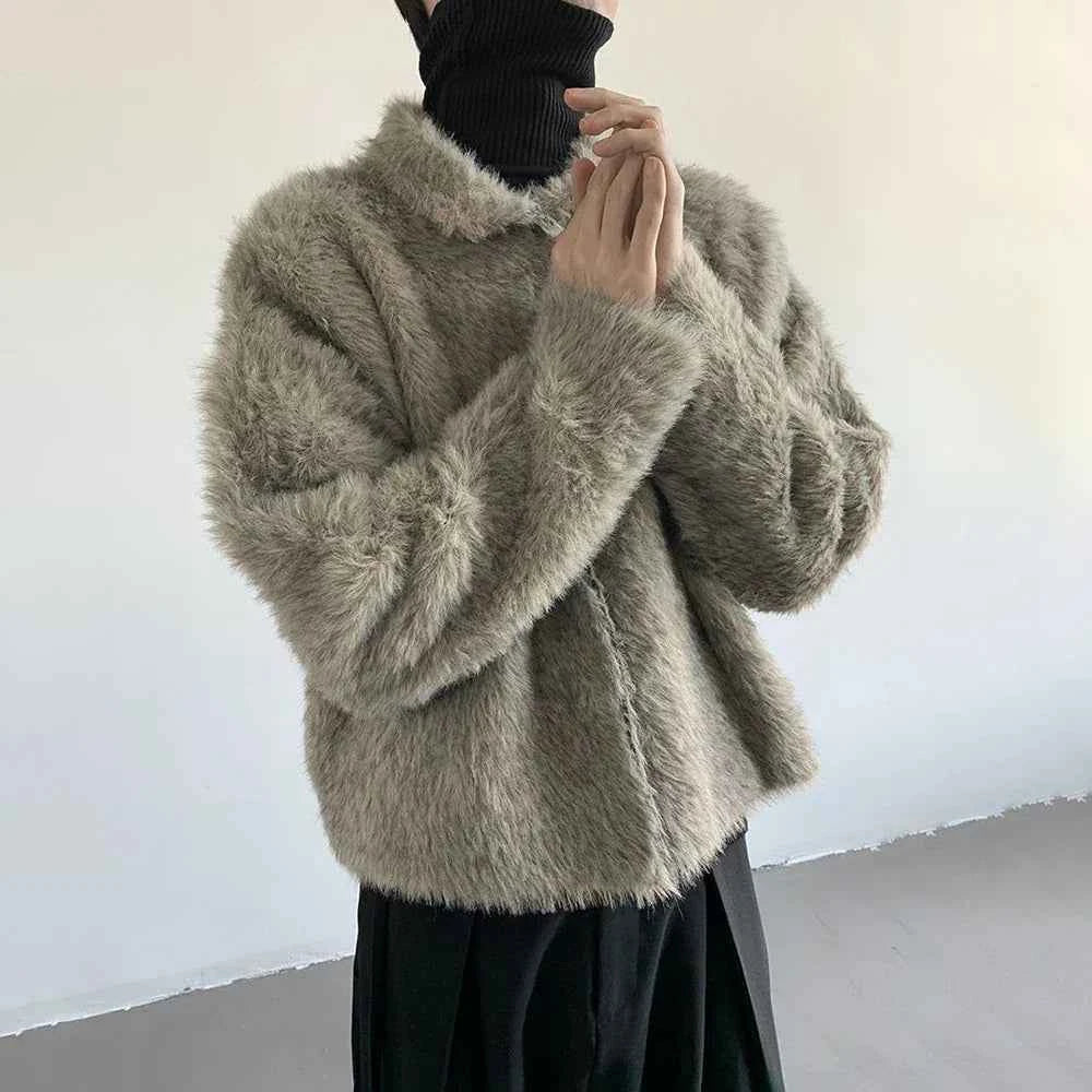 Y2K Luxury Plush Faux Fur Jacket