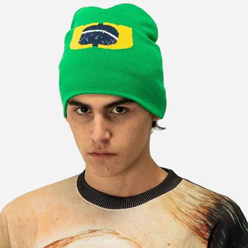 Brazilian Fans Trendy Knitted Winter Beanie