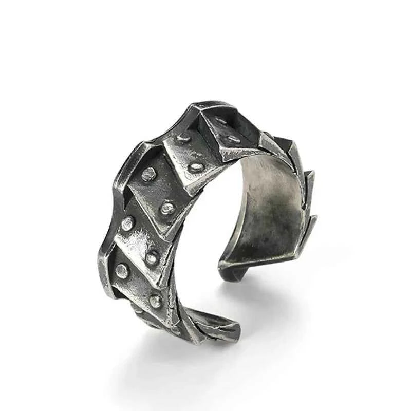 Vintage Cyberpunk Handmade Armor Ring