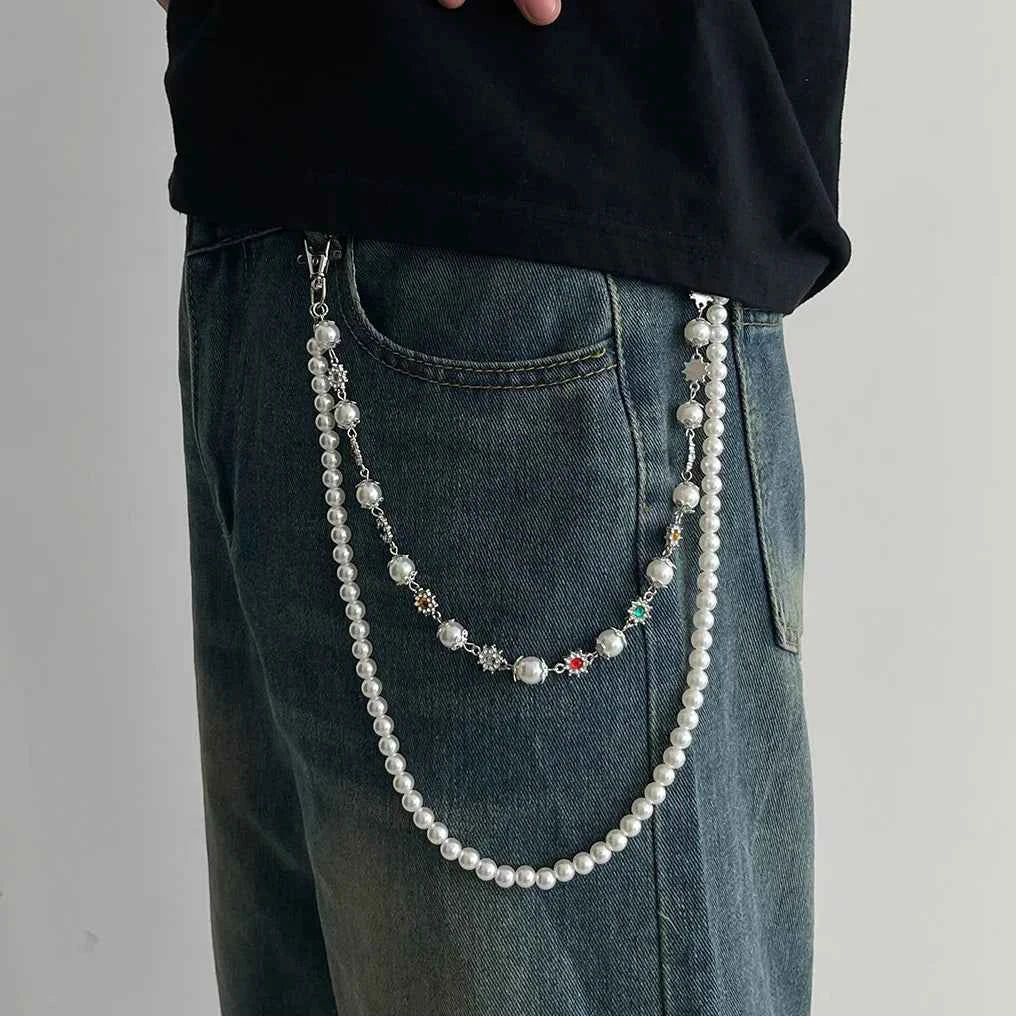 Rhinestone Hip Hop Punk Waist Chain