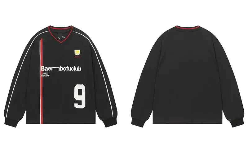 Chic Graphic Print Racing Sports Long Sleeve T-Shirt